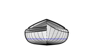 Great Auk Strip Built Sea Kayak Body Drawing