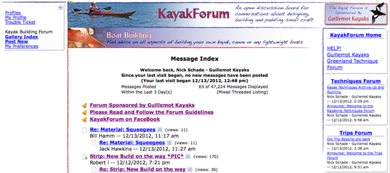 KayakForum Screen Shot