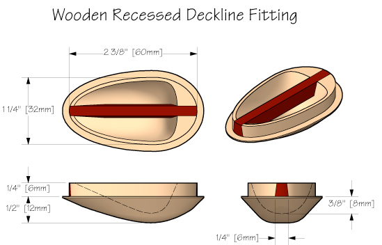 Recessed fitting dimensional drawing