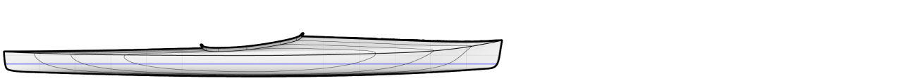 14 Foot Great Auk Kayak Profile Drawing