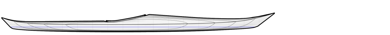High Deck Night Heron Sea Kayak Profile