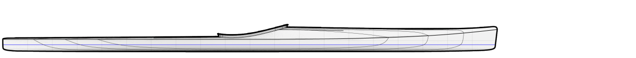 USCA Wood Strip Mystery Racing Kayak Profile