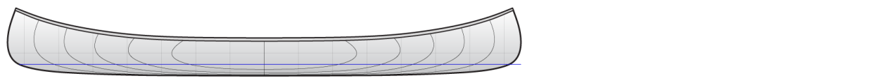 Ranger 15 canoe profile drawing