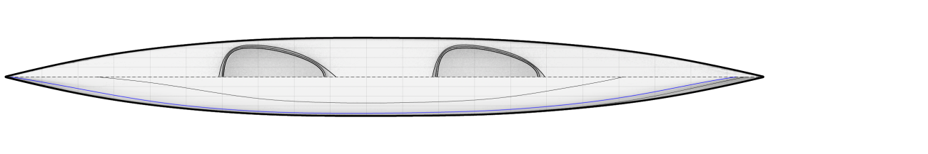 Great Auk Double Cedar Strip Sea Kayak Plan Drawing