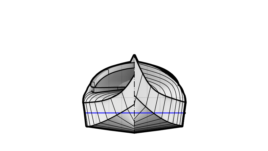High Deck Hybrid Night Heron Sea Kayak Body Plans