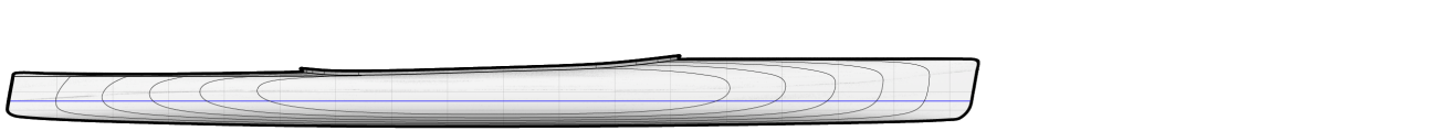 microBootlegger Recreational Tandem Kayak Side Drawing