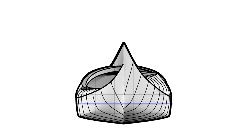 Petrel Strip Built Sea Kayak Front View