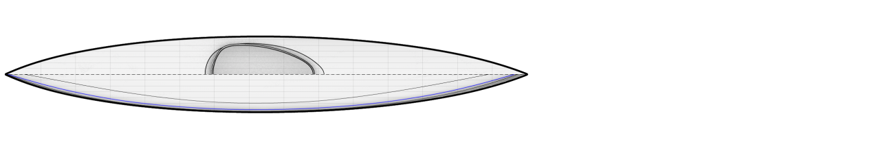 Simple Strip Planked Kayak Plan View