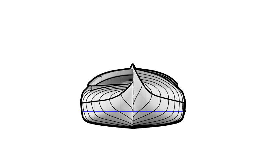 Guillemot S Sea Kayak for Smaller Paddlers Bow Drawing