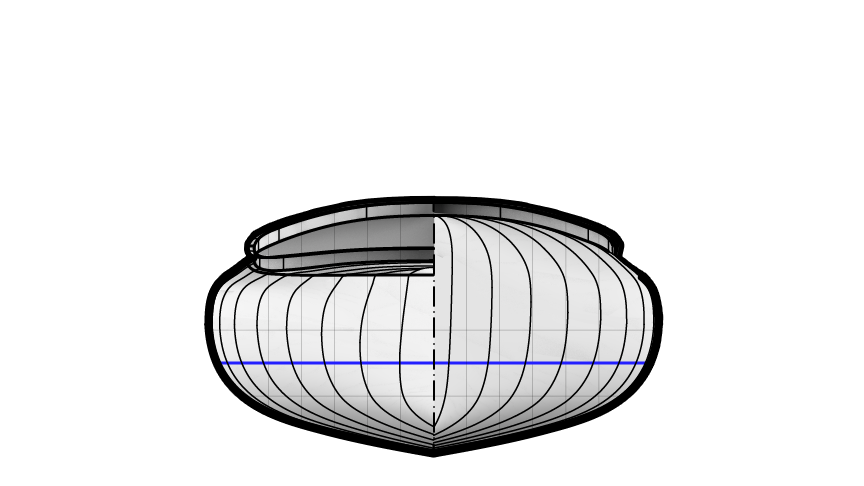 microBootlegger Recreational Tandem Kayak Body Plan
